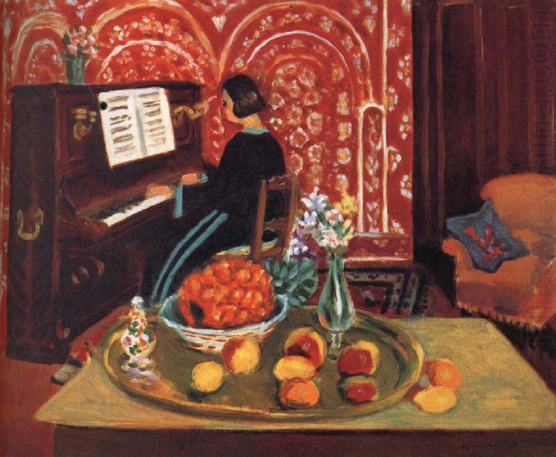 Woman playing the piano and still life, Henri Matisse